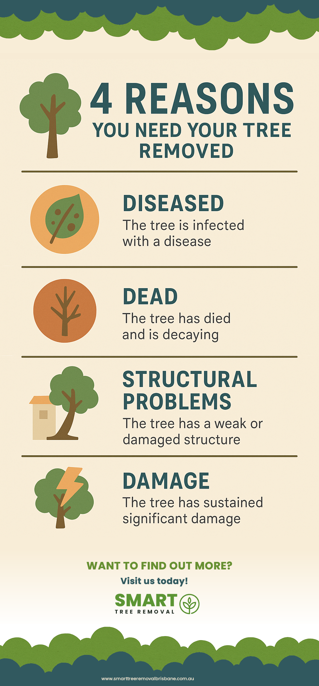 4 Reasons You Need Your Tree Removed - Infographic